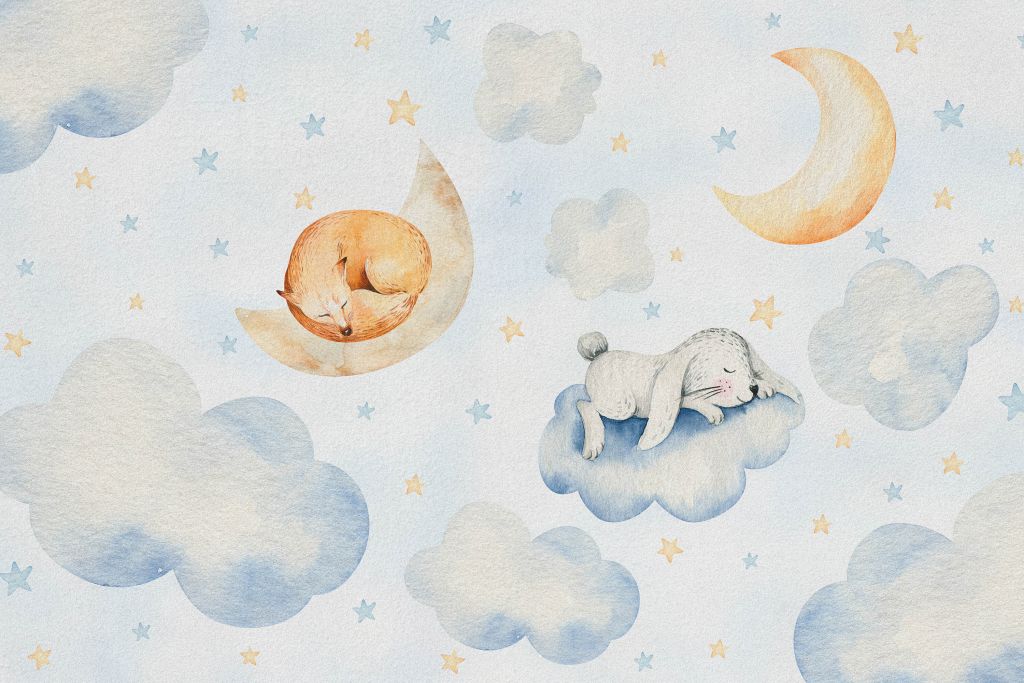 Schlafende Freunde in den Wolken