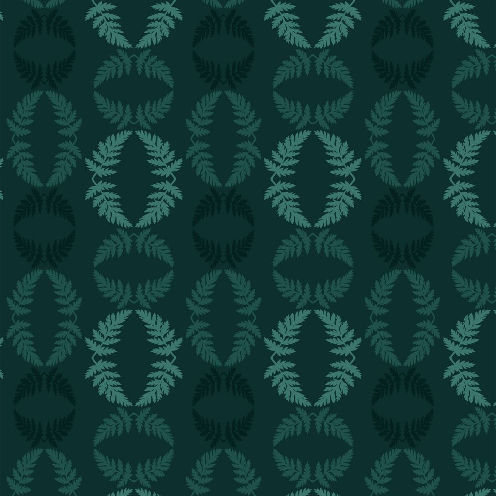 Grünes Muster mit Schierlingszweig
