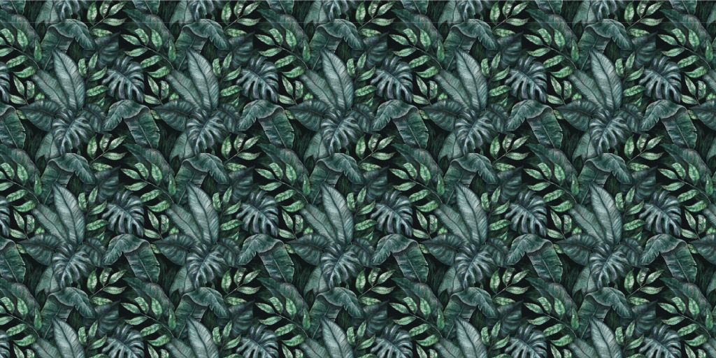 Botanisches Muster mit Palmenblättern
