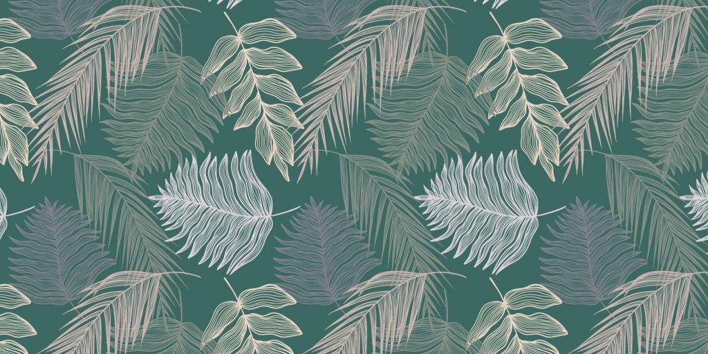 Palmenblatt auf grünem Hintergrund
