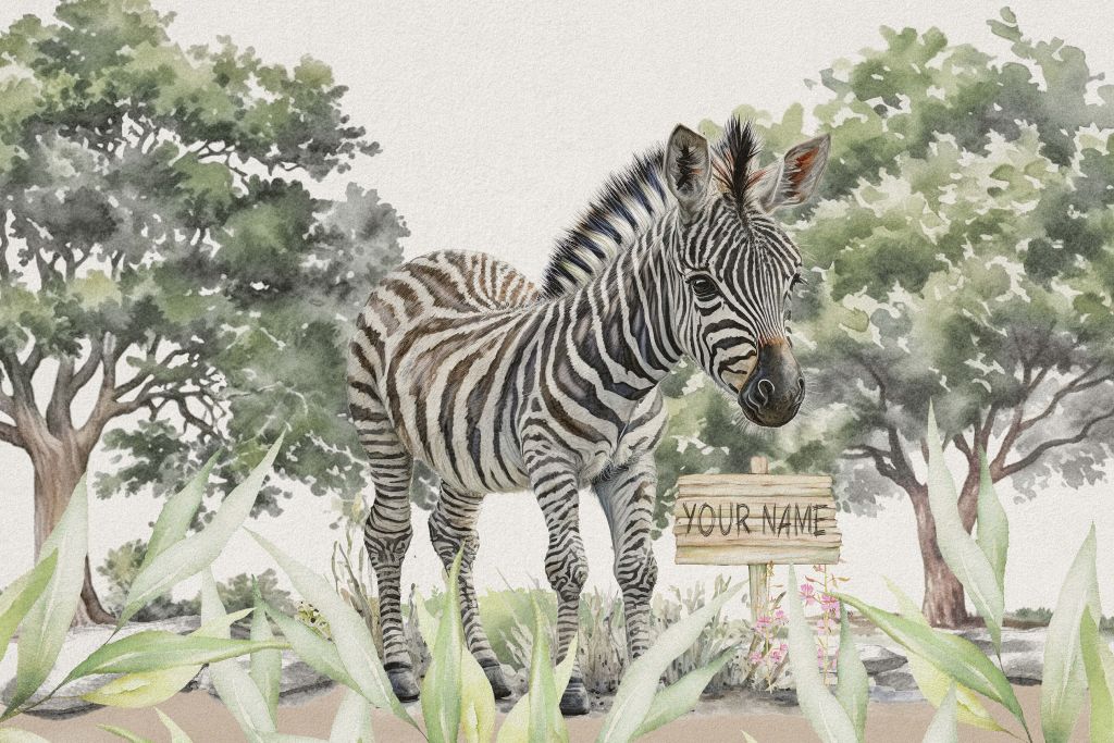 Junges Zebra in der Wildnis