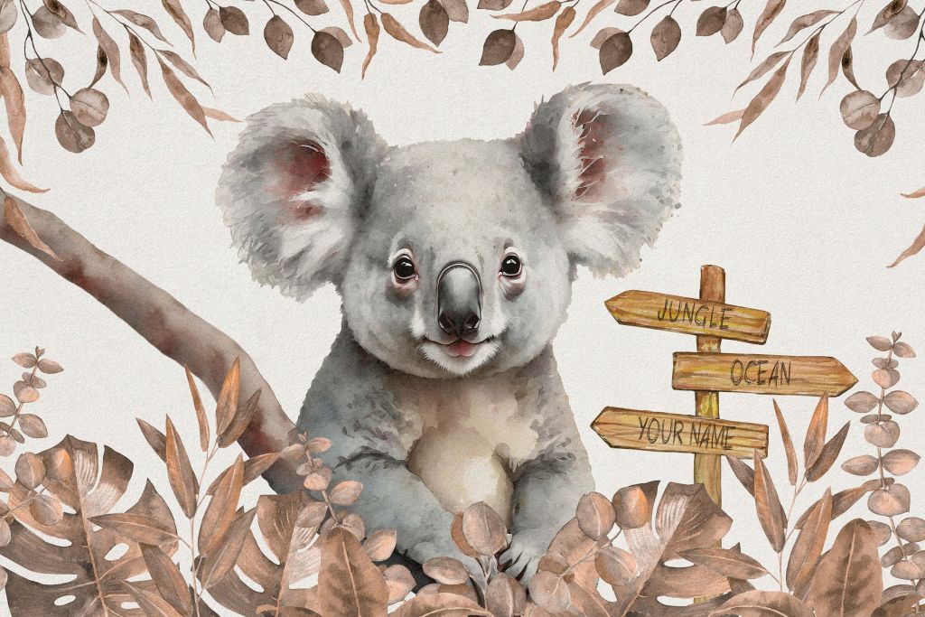 Baby-Koala im Dschungel taupe