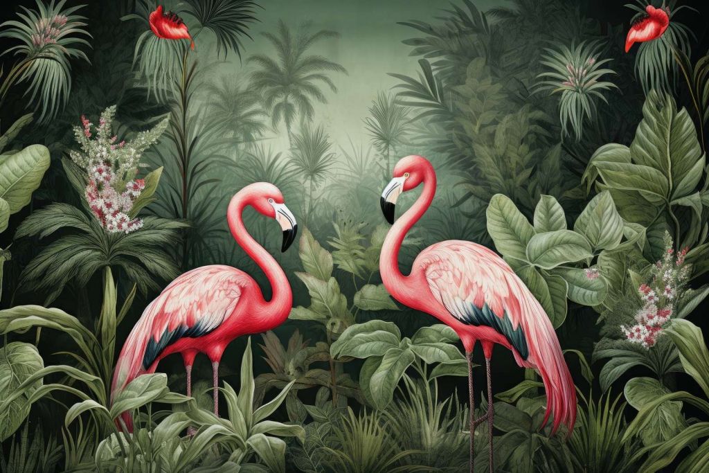 Flamingo Florale Oase