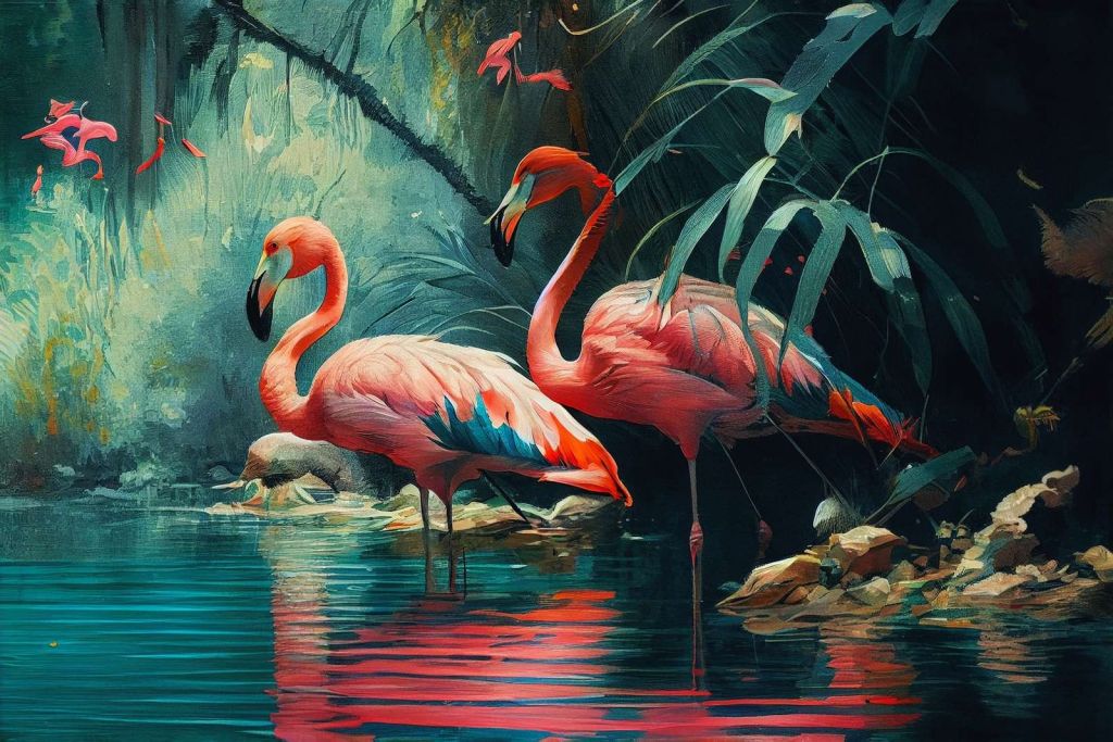Flamingo Oase Erwachen