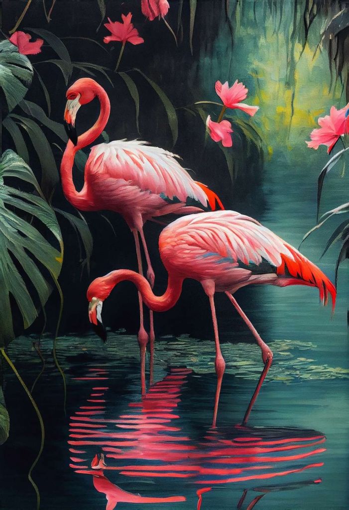 Tropische Flamingo Verführung