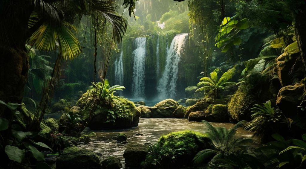 Flüsternder Dschungel Wasserfall
