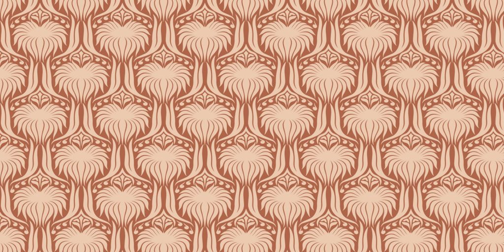 Terrakotta-Lotus-Muster