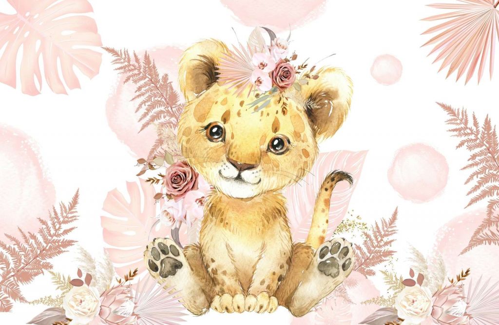Rosa Dschungel-Löwin-Baby