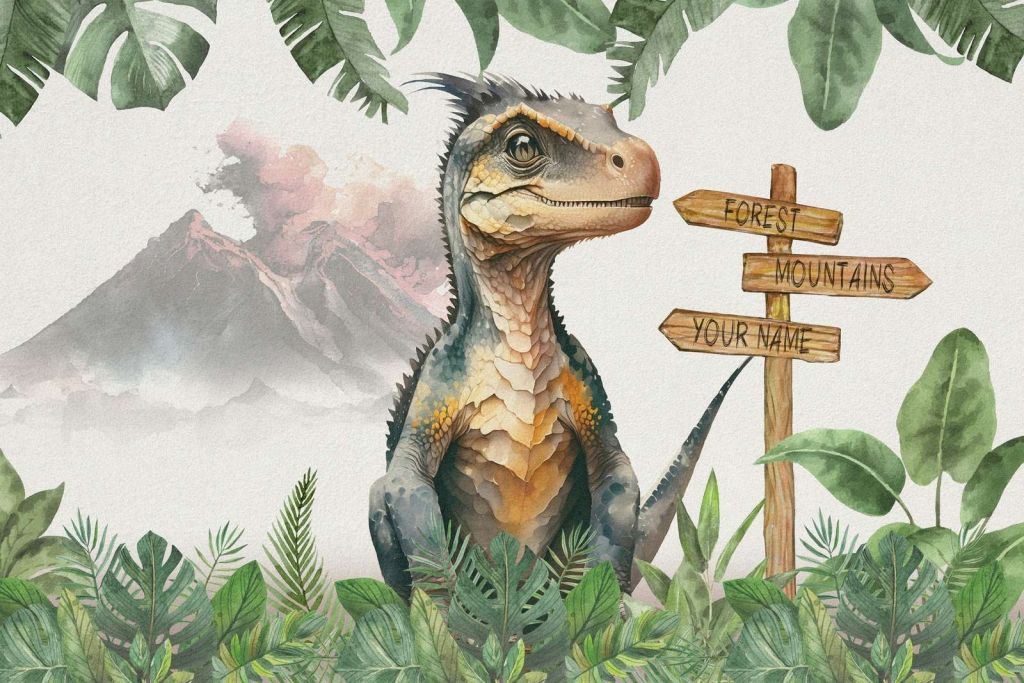 Baby-Velociraptor im Dschungel