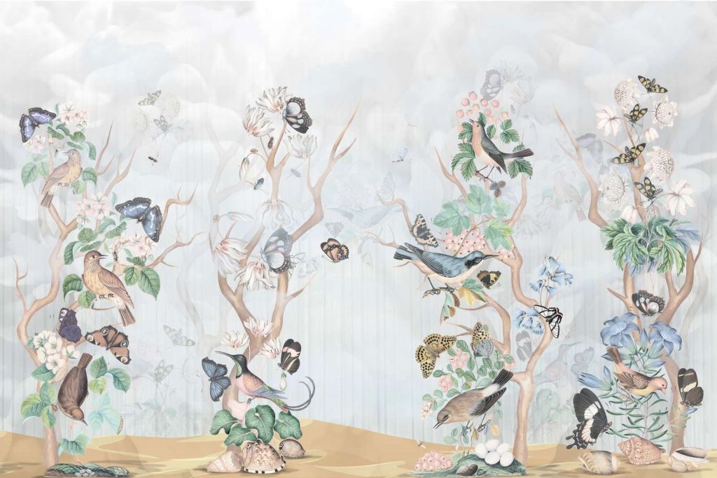 Vögel und Schmetterlinge Paradies