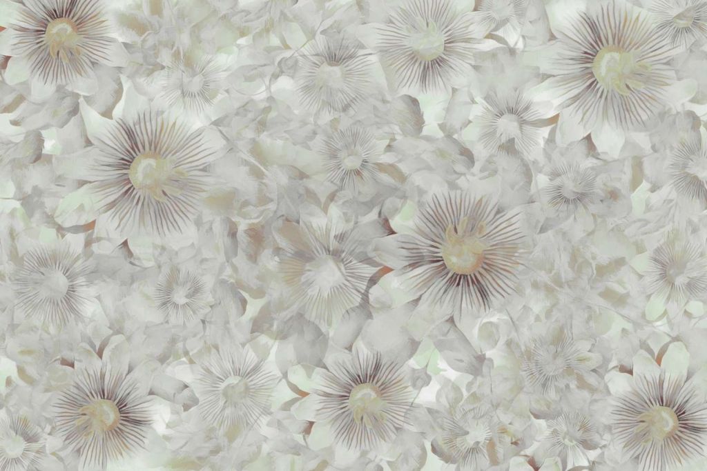 Botanische Aquarell-Eleganz Nebelgrau