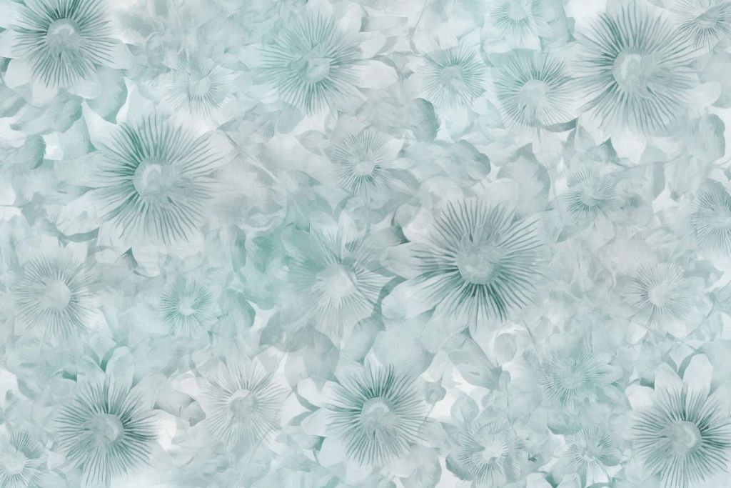 Botanische Aquarell-Eleganz Eisiges Minzgrün