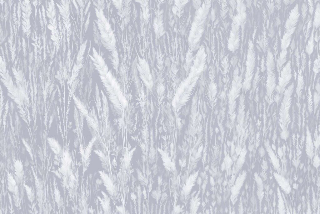 Wand der Feldgräser - blau