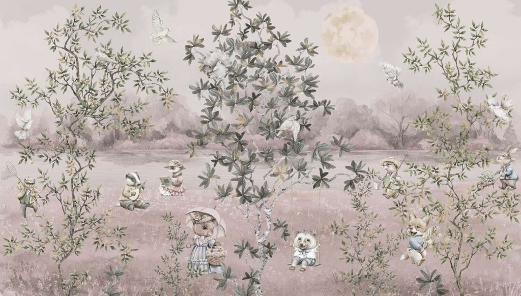 Vintage Tiere - Pink