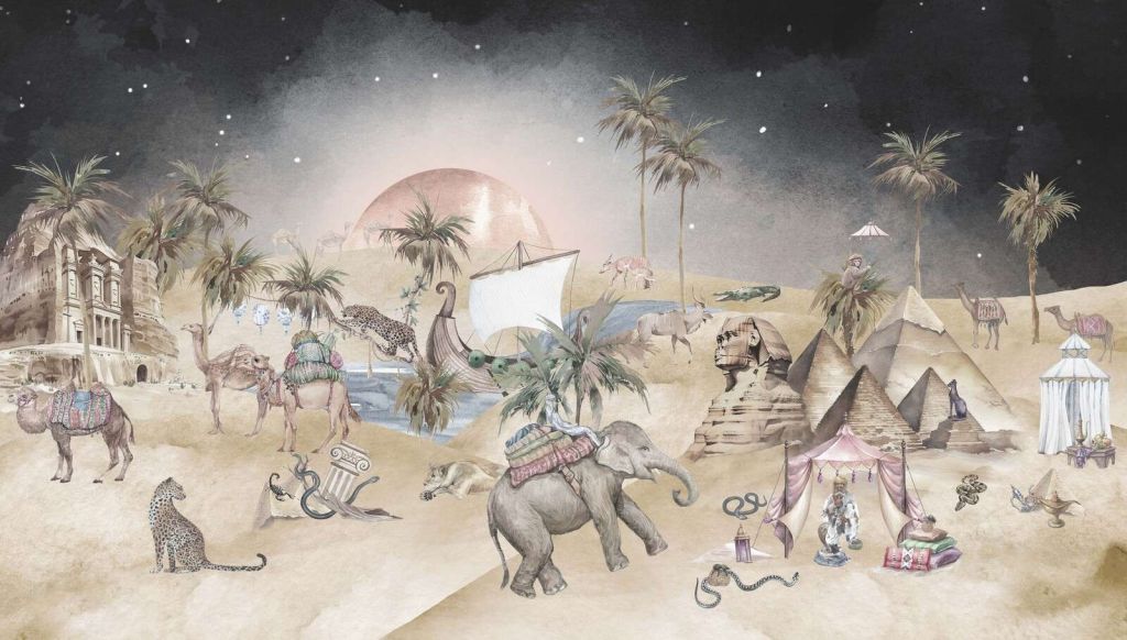 Das alte Ägypten bei Nacht