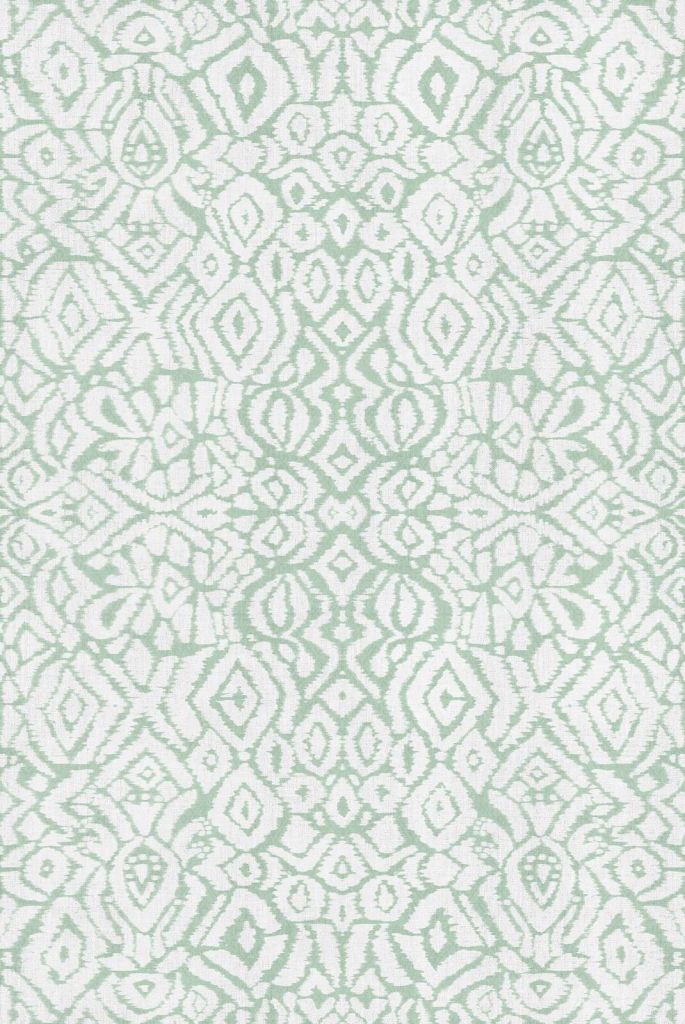 Mintgrünes Ikat-Muster mit Ornamenten