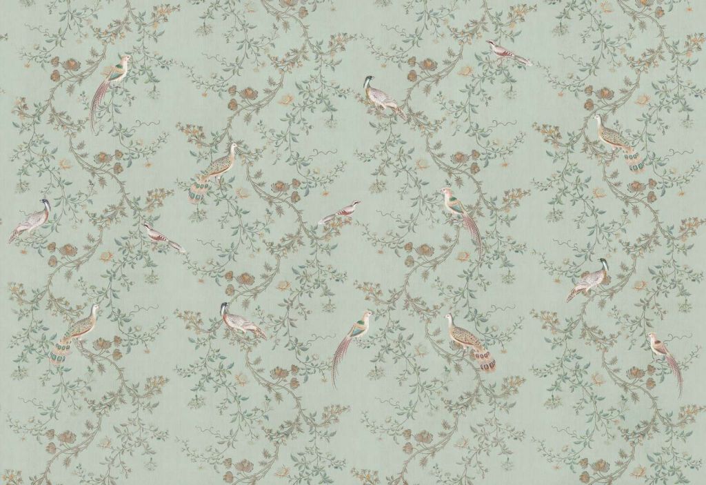 Fasane in anmutigen Ranken.