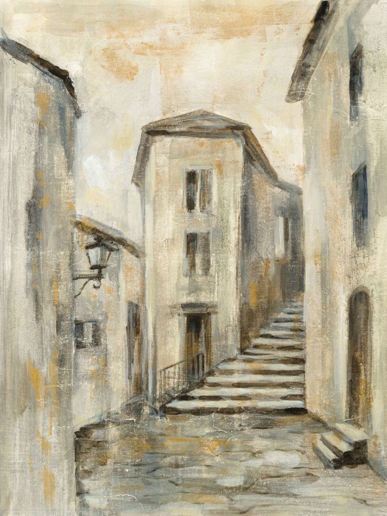 Steinstufen in einer mediterranen Gasse