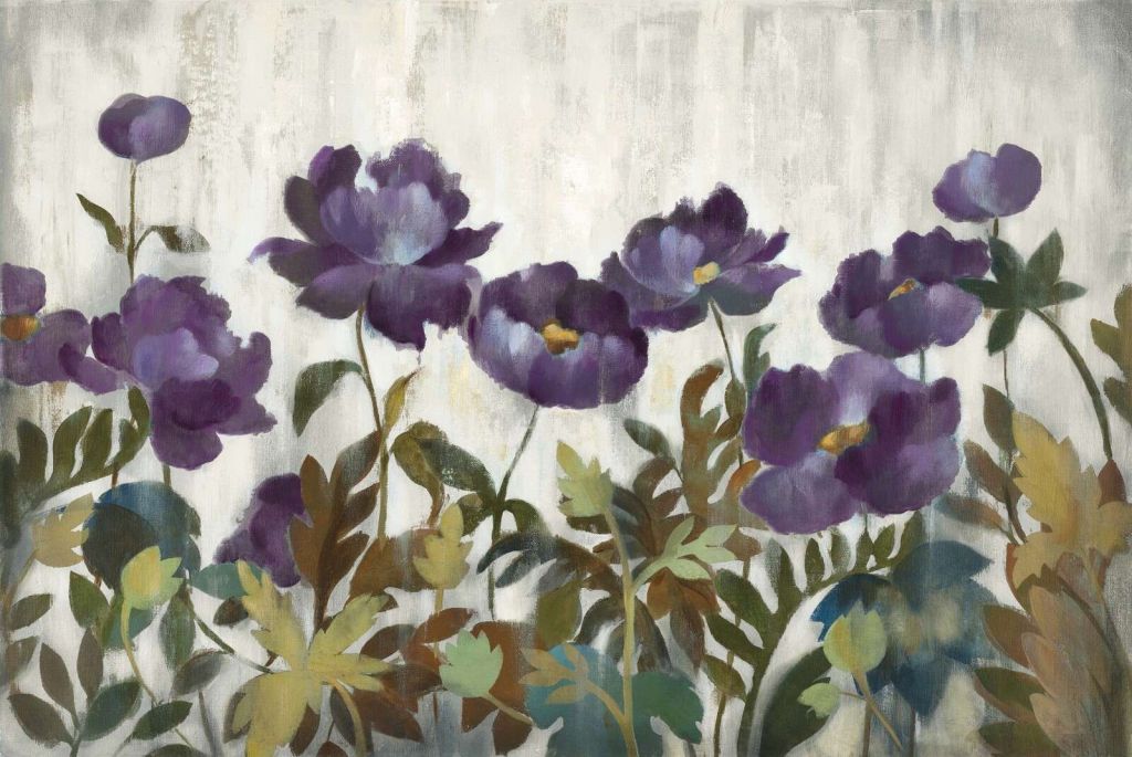 Dieppaarse Blumenpracht im Blattschatten