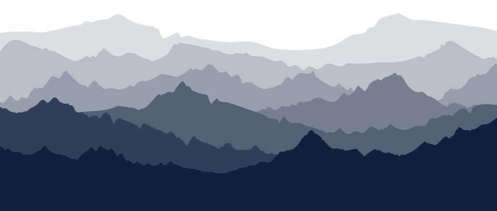 Ruhige blaue Berglagen