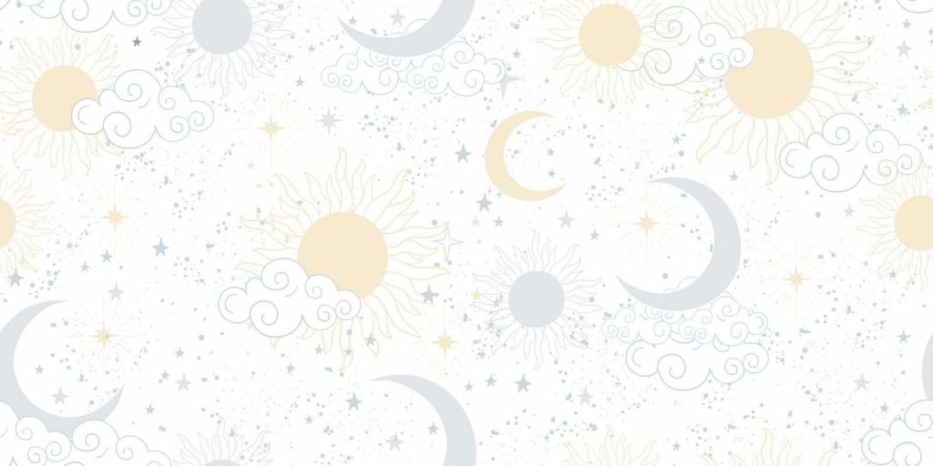 Helle Sonne und Mondhimmel