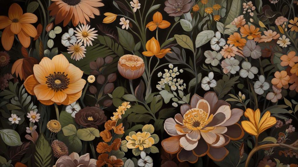 Warme botanische Blumenpracht