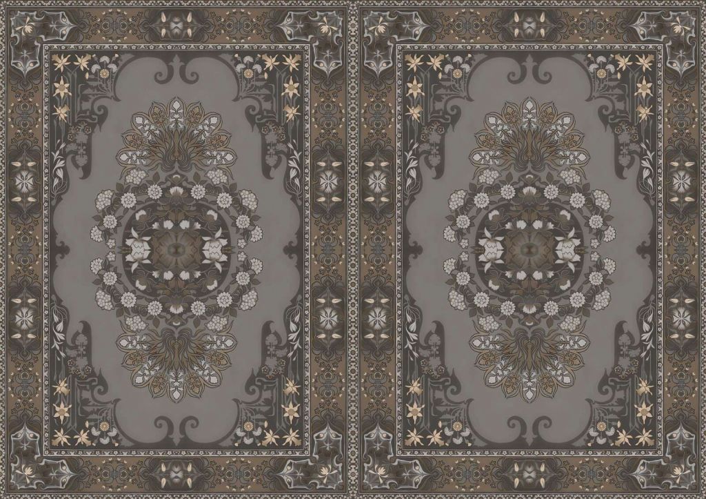 Klassische Ornamente in dunklem Taupe
