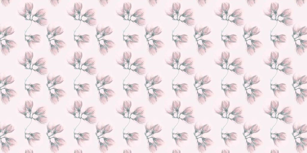 Sanfte Magnolienzweige auf Puderrosa