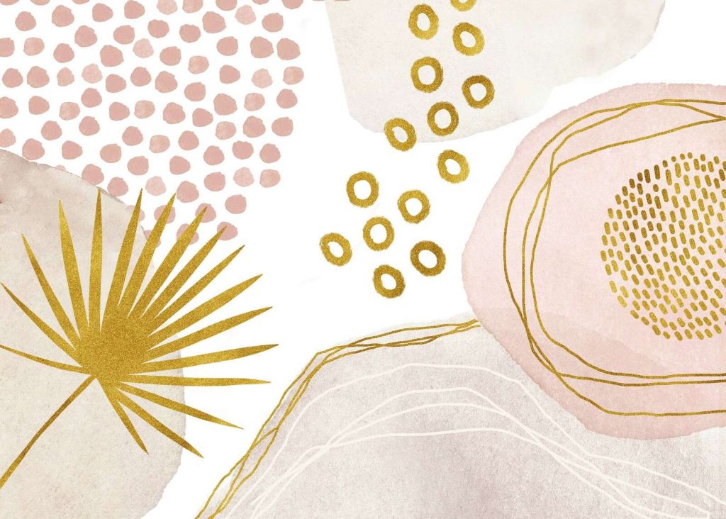 Goldener Glamour Boho tropische Vibes