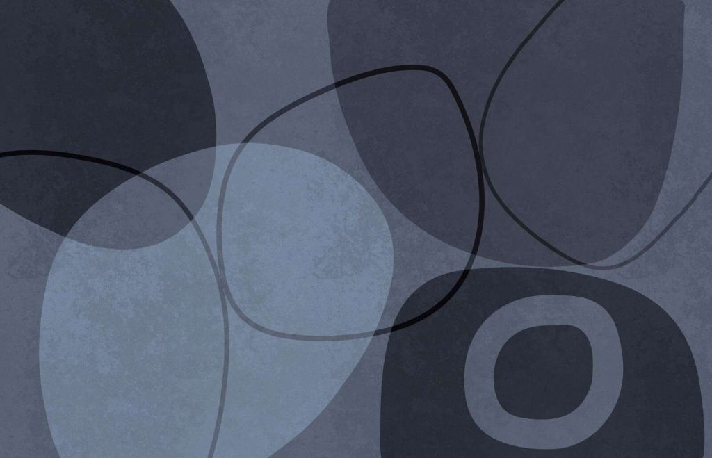 Form N im Mid-Century-Stil, bläulich-grau