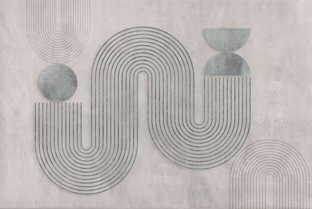 Dynamisches Gleichgewicht Moderne Kunst Grau