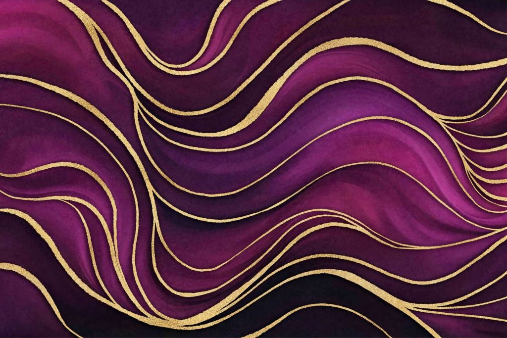 Luxuriöser Marmor fuchsia-lila mit Gold