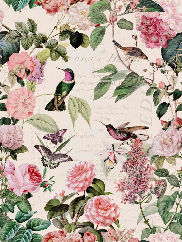 Kolibris und Rosen