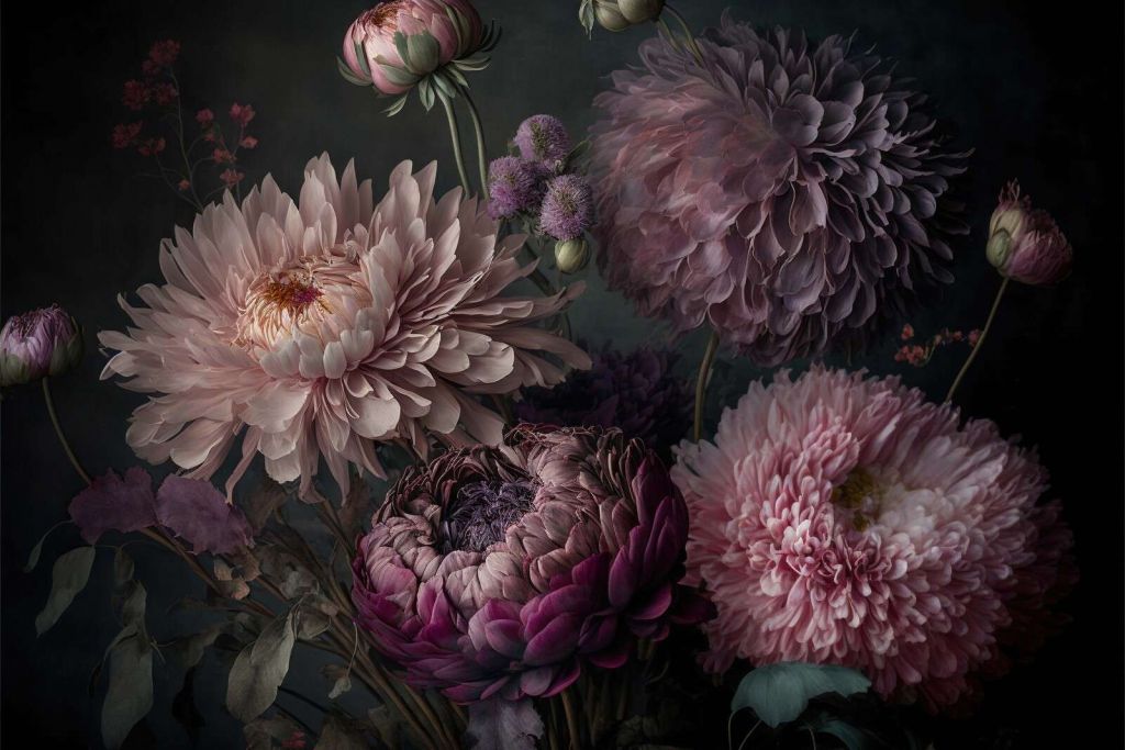 Stimmungsvolle Blumen puderrosa