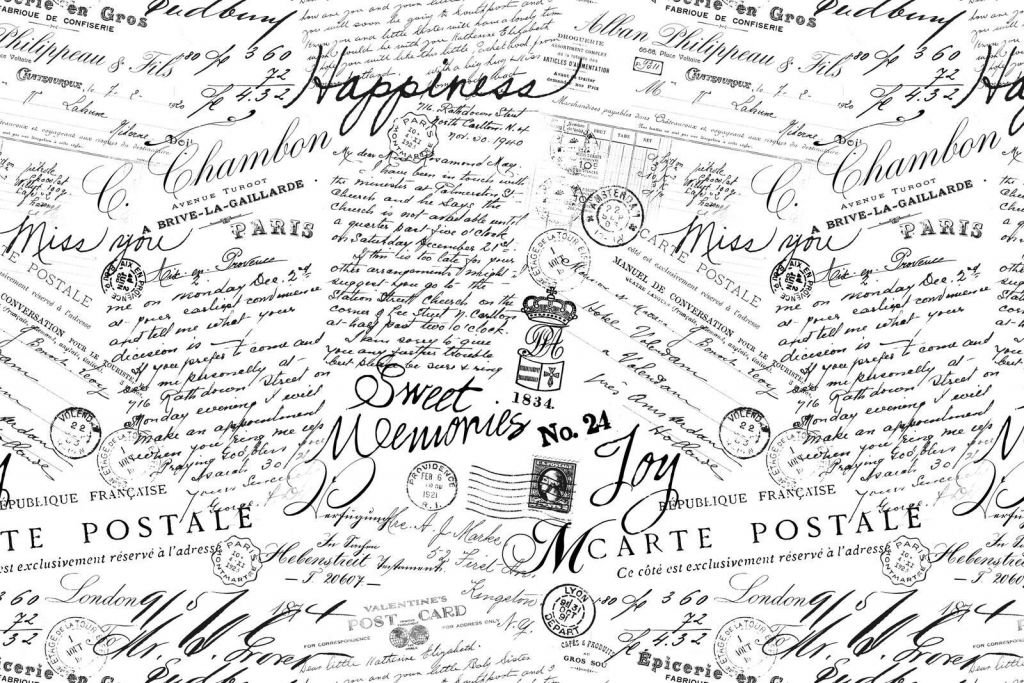 Schwarz-weißes Vintage-Lettering