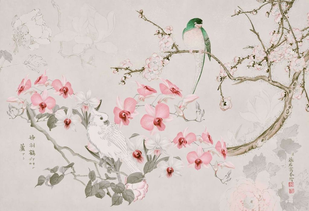 Chinoiserie mit Kakadu