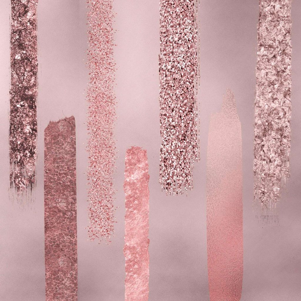 Rose gold glamour stripes