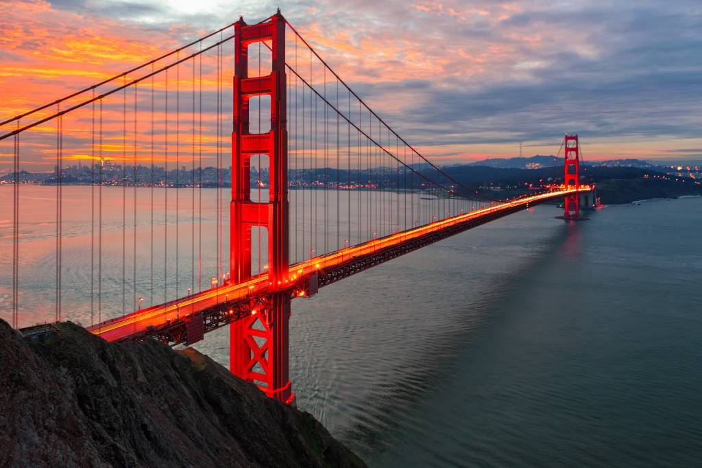 Städte-Tapete  - Golden Gate Bridge - Schlafzimmer