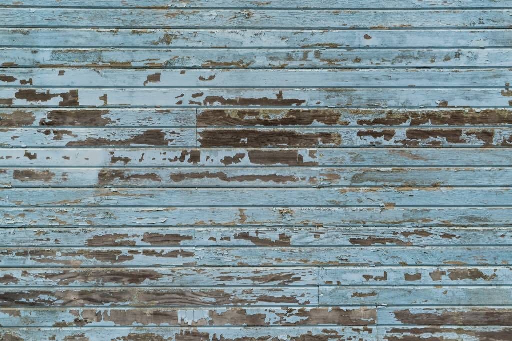 Holz Tapete  - Vintage Holz hellblau - Schlafzimmer