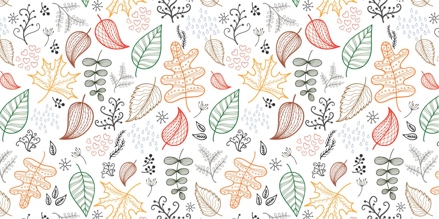 Blätter - Herbstlaub gezeichnet - Hobbyzimmer