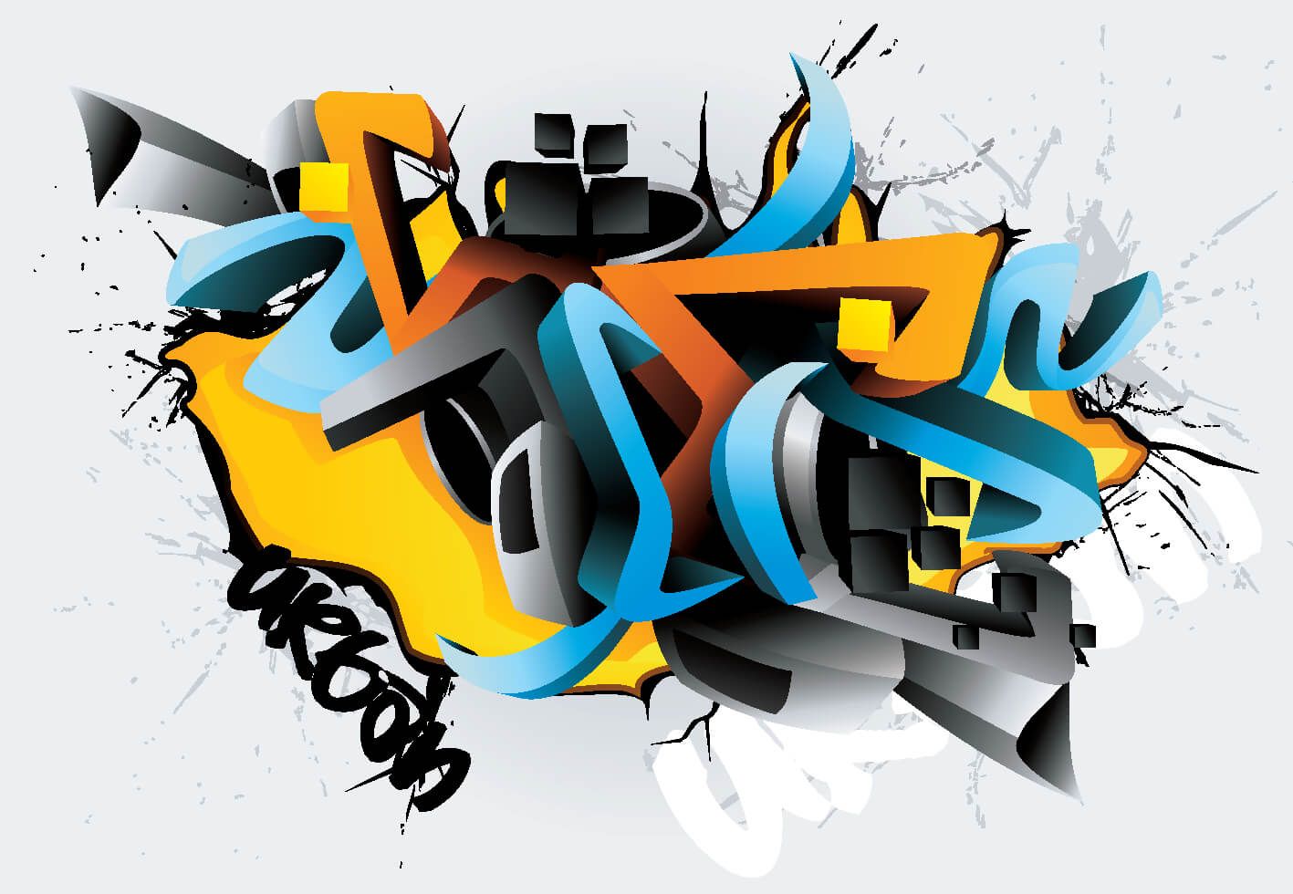 Graffiti - 3D Graffiti - Jugendzimmer