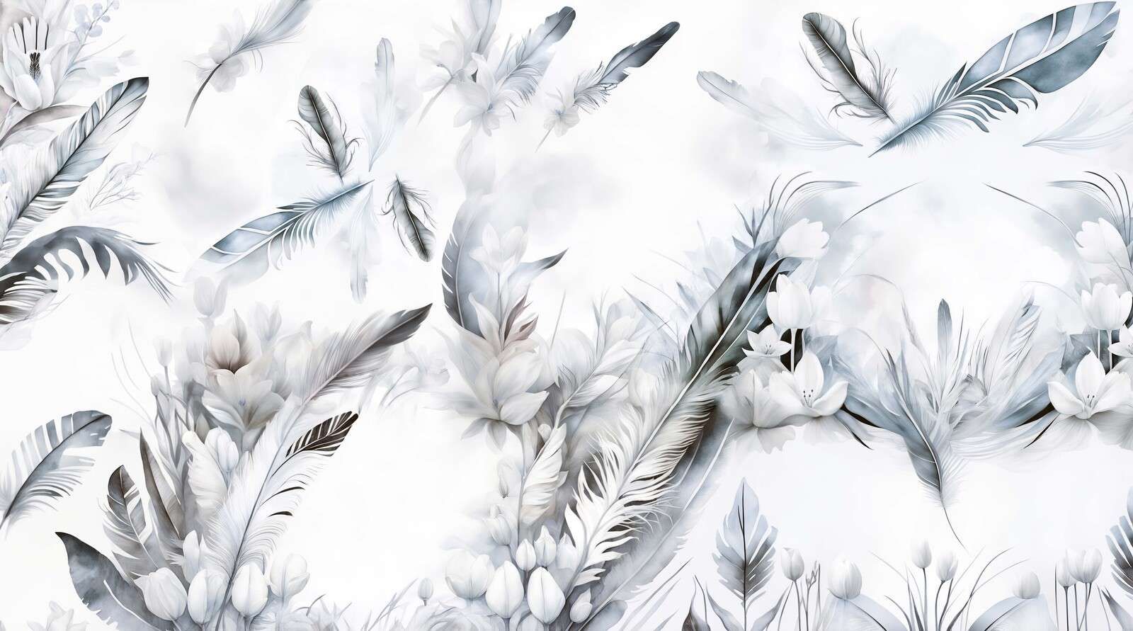 Children's wallpaper vintage floral wall - Default Title, image size:1600x891