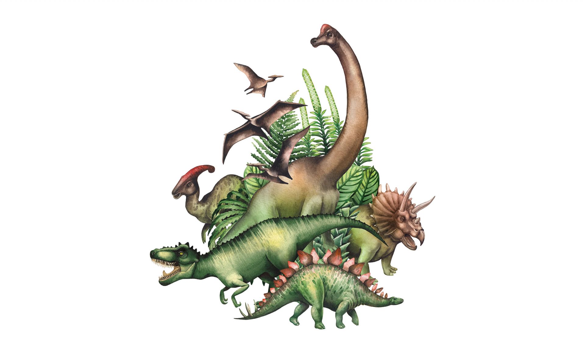 Aquarell Dino's