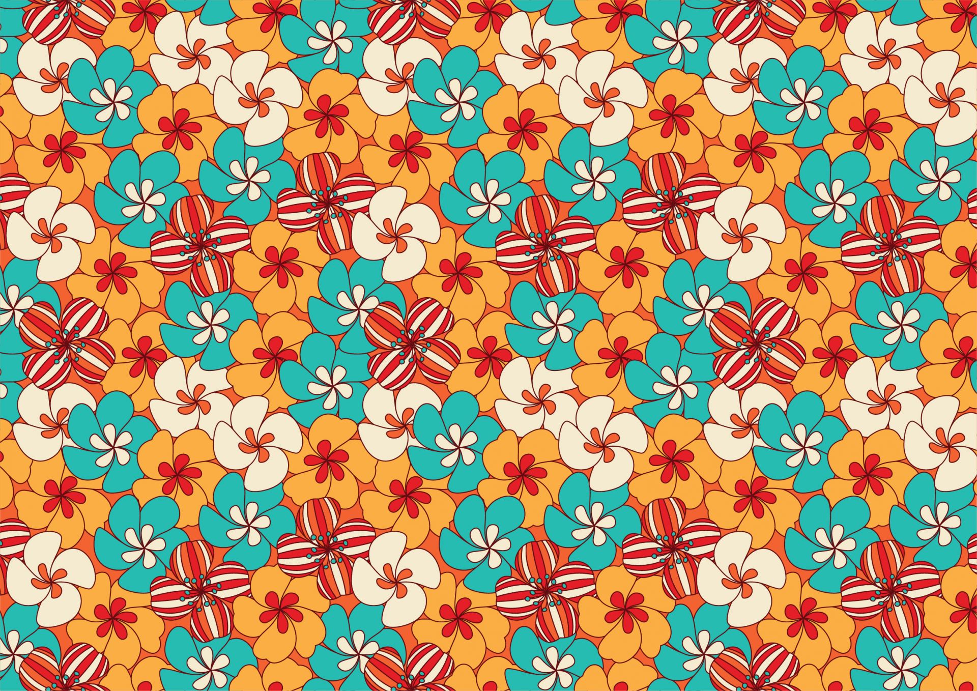 Bunte Vintage Blumen