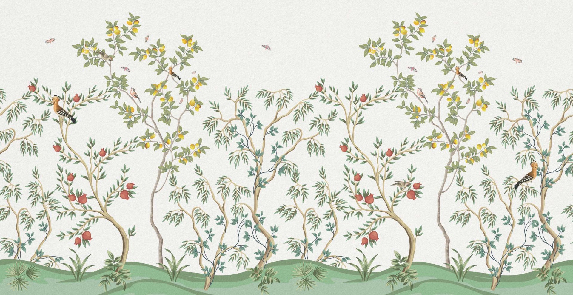 Landschaft mit Obstbäumen