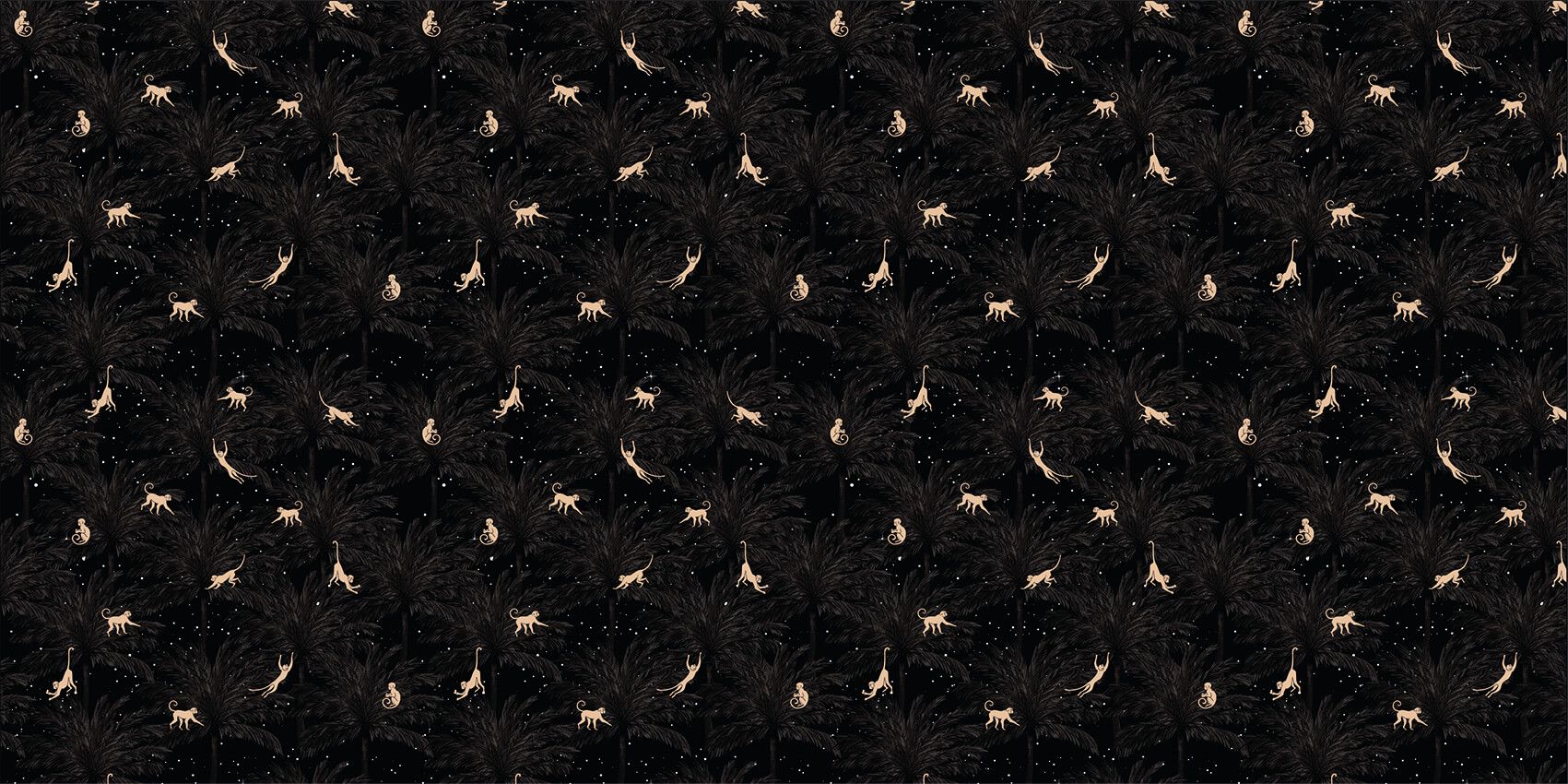 Tropische Affen - schwarz