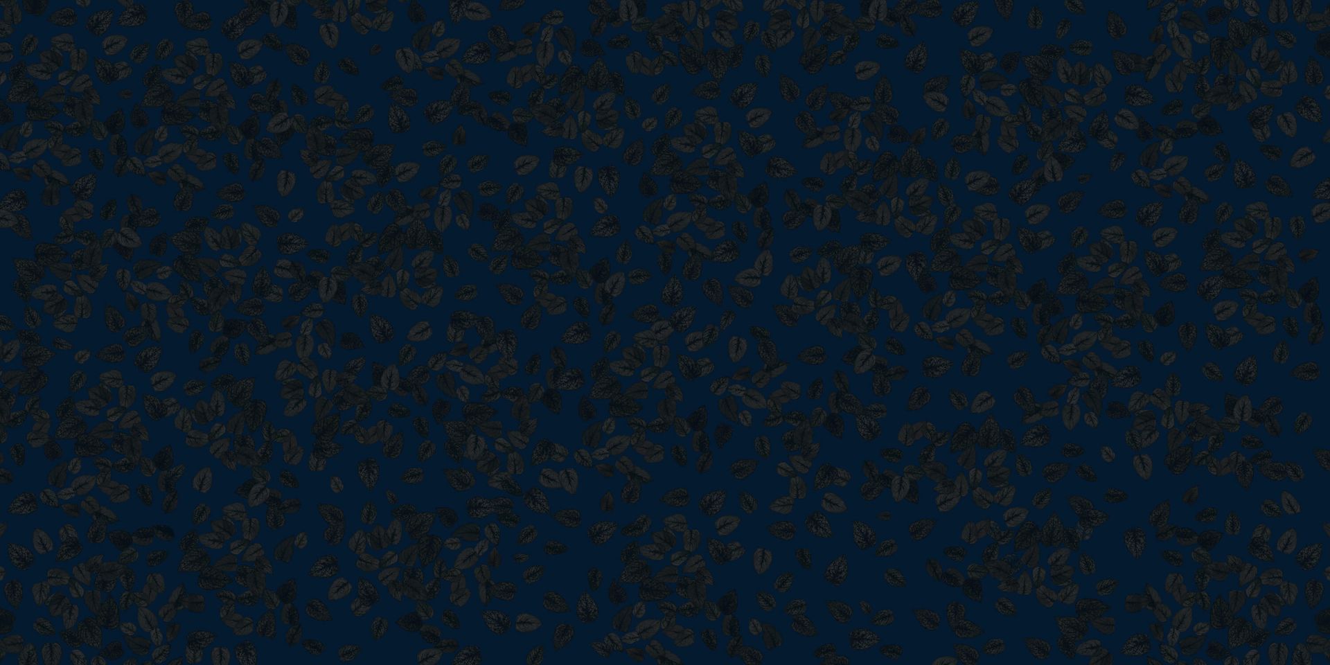 Petites feuilles foncées sur bleu nuit