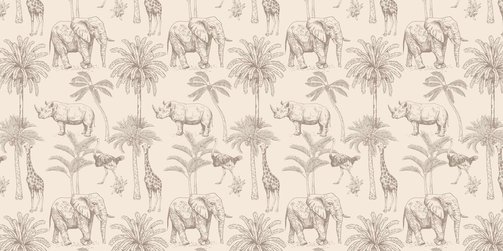 Dschungel-Tiere beige