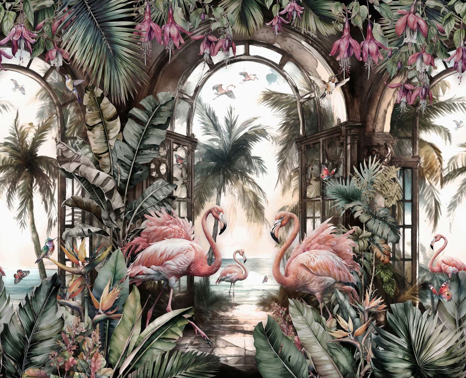 Amscan Fransengirlande Flamingo Paradies