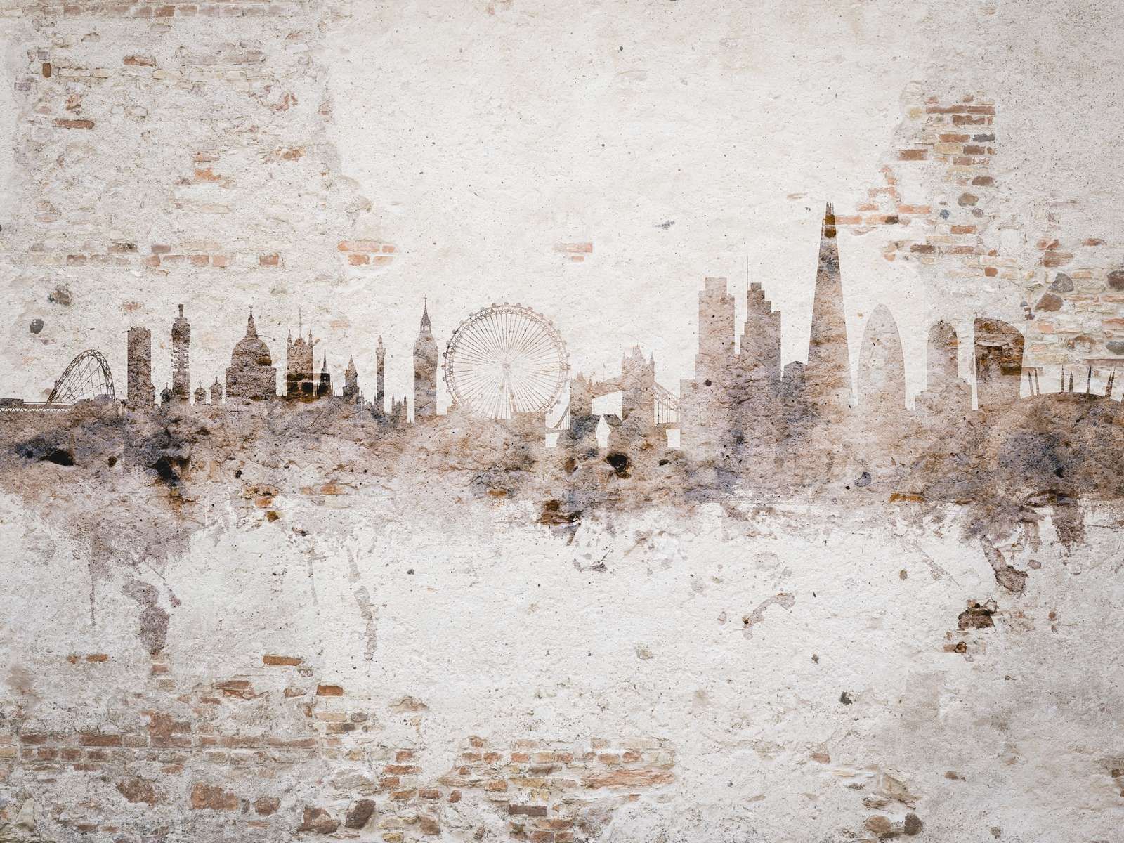 Fototapete - Aquarell-Skyline, London - Fototapete, image size:1600x1200